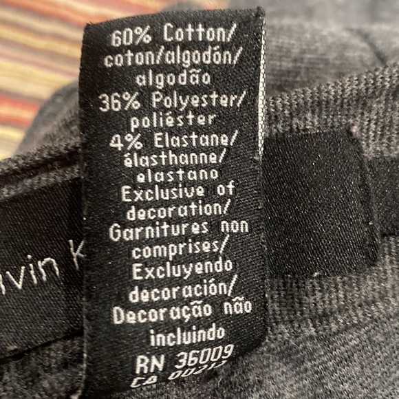 Calvin Klein pants size 6. Gray in color. Soft knit material. - Picture 9 of 9